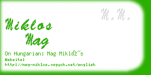 miklos mag business card